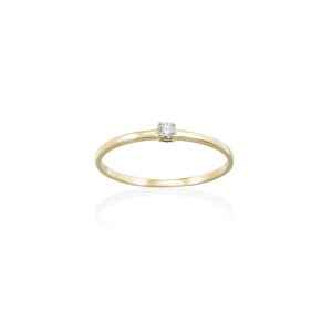 Solitario en Oro Amarillo 18Kt y diamantes 050 ct A2373SA-1