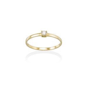 Solitario de Oro Amarillo con 1 diamante talla brillante A2428SA-1
