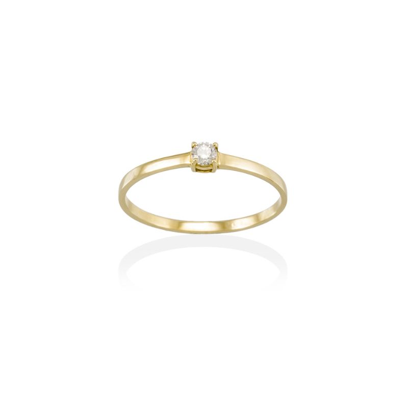 Solitario de Oro Amarillo con 1 diamante talla brillante A2428SA-1