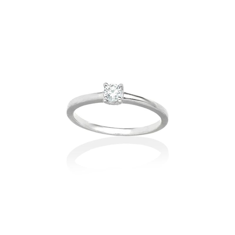 Anillo Pedida Oro Blanco 18kt Diamante Natural A2731S16-1