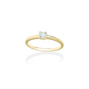 Anillo Pedida Oro Amarillo 18kt Diamante Natural A2731Sa12