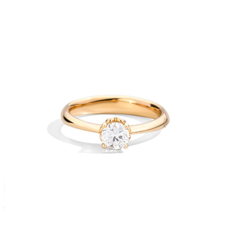 Anillo solitario Boda Oro Amarillo 18 Kt 1 Diamante r01so001g-1