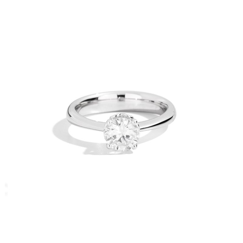 Anillo de compromiso Oro blanco con 1 diamante r01so001/034-13.1