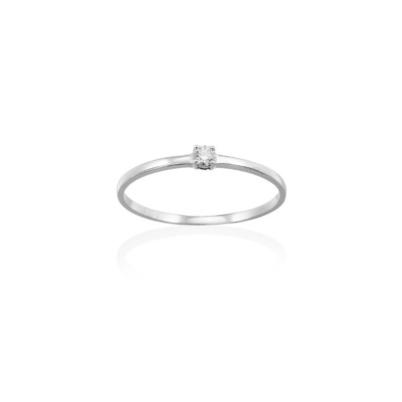 Solitario en Oro 18Kt y diamantes 050 ct A2373S