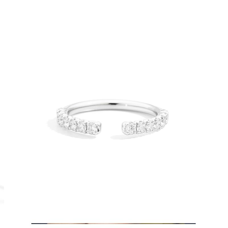 Anillo Compromiso Oro Blanco 18 Kt Diamantes Naturales R01FN003/055-14-1