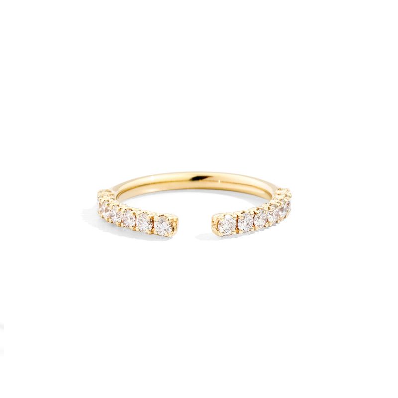 Anillo Compromiso Oro Amarillo 18 Kt Diamantes Naturales R01FN003/g055-14-1