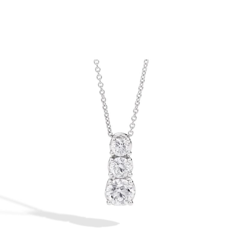 Colgante Oro Blanco 3 Diamantes Naturales p01ts001/034-45-1