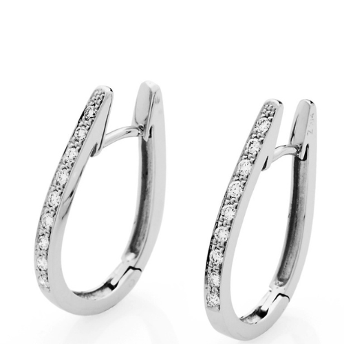 PENDIENTES DIAMANTES CRIOLLA ORO BLANCO